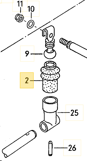 Faltenbalg Manschette Schaltkugel am Getriebe VW T3 251711167E