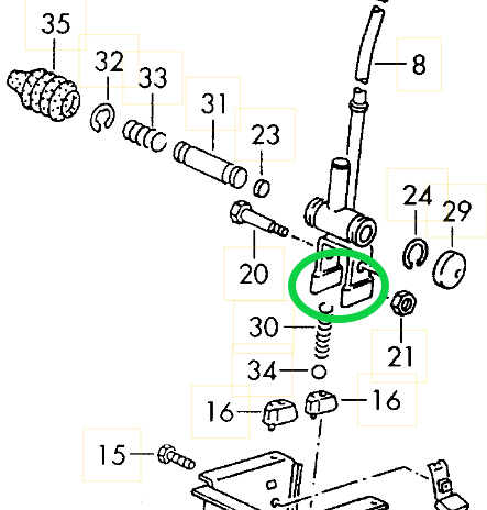 Reparaturstücke Kunststoffkappen Schalthebel VW T3 5 Gang 251711117C