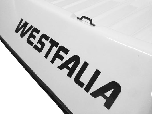 Aufkleber Schriftzug "Westfalia" für Aufstelldach und Gepäckwanne T3