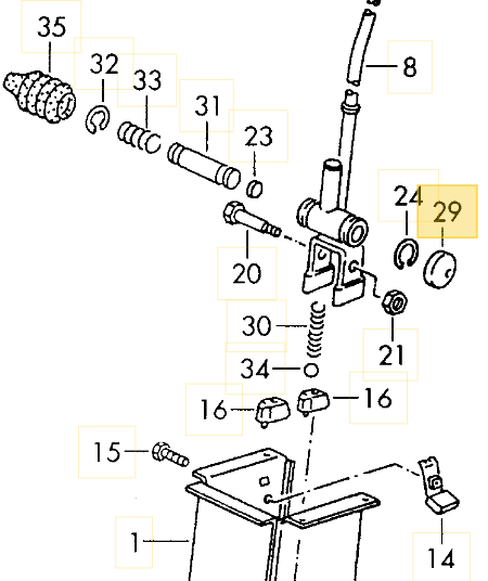 Schaltstangenführung Premium Kit für VW T3 4WD / Syncro Schaltstangen-Ø 20mm